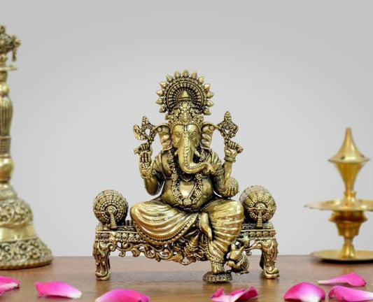 Brass Ganesha Idol