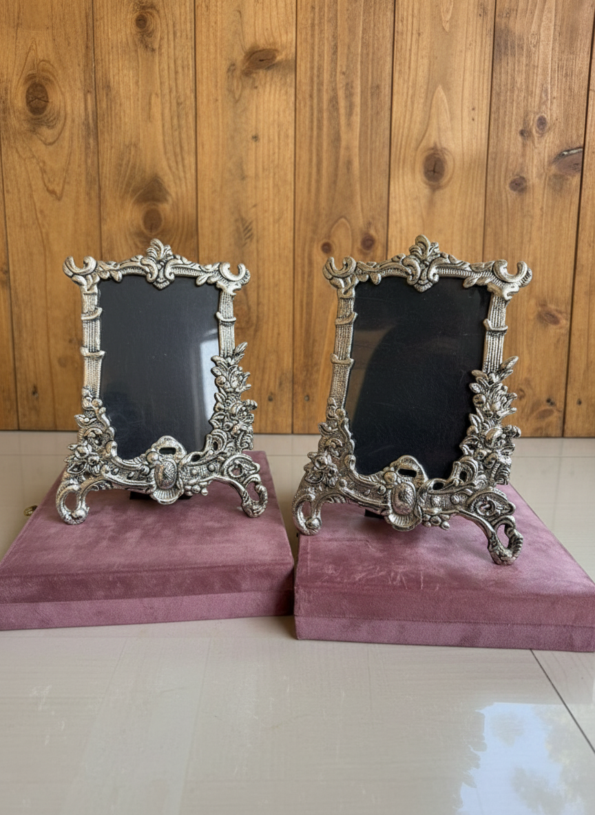 Exclusive Antique Vintage German Silver Photo Frame