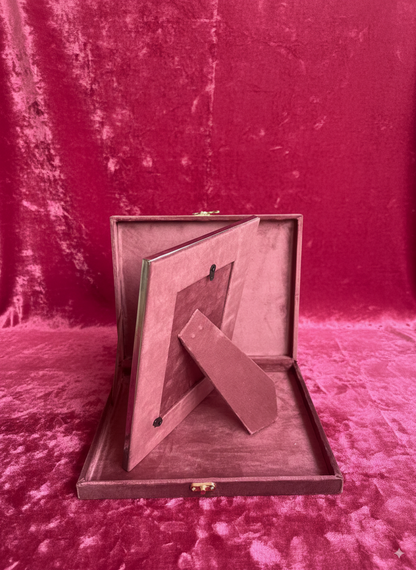 German Silver Rose Photo Frame