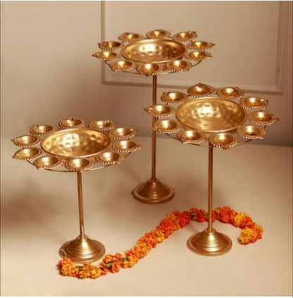 Floral Diya Urli Stand