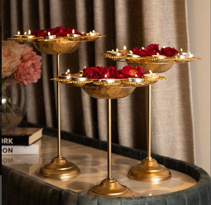 Floral Diya Urli Stand