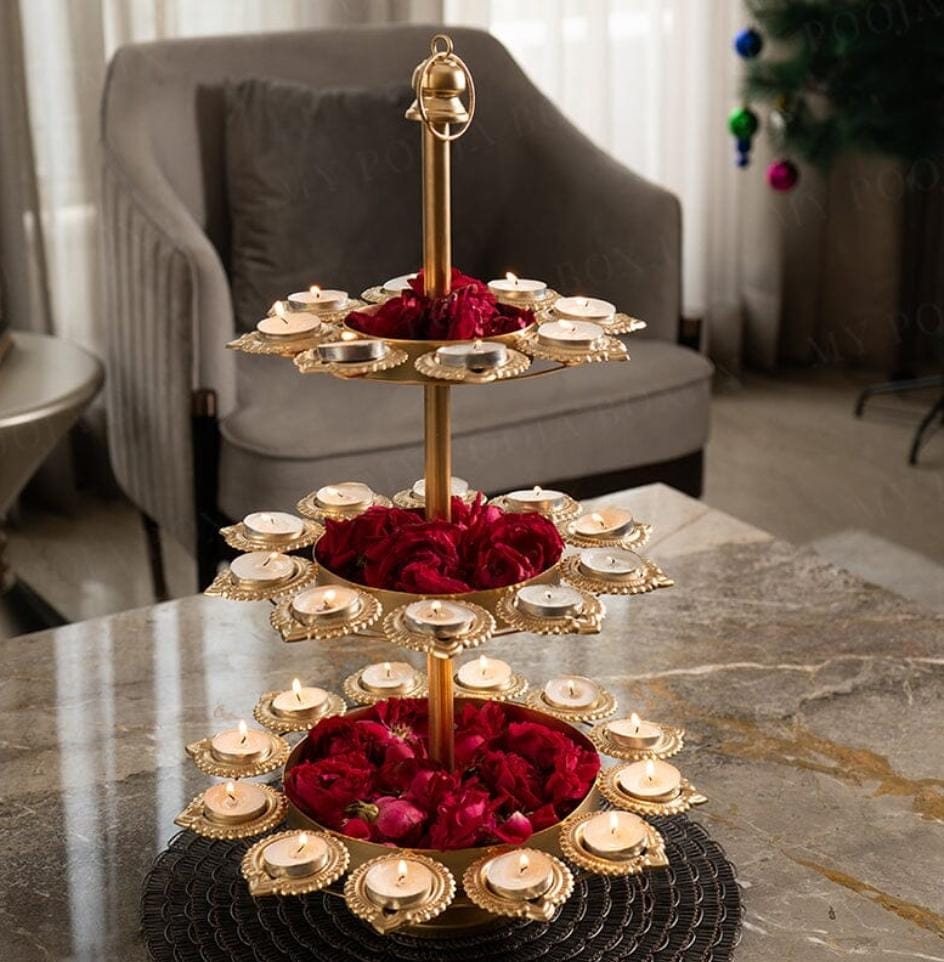 Plate Diya Urli Stand