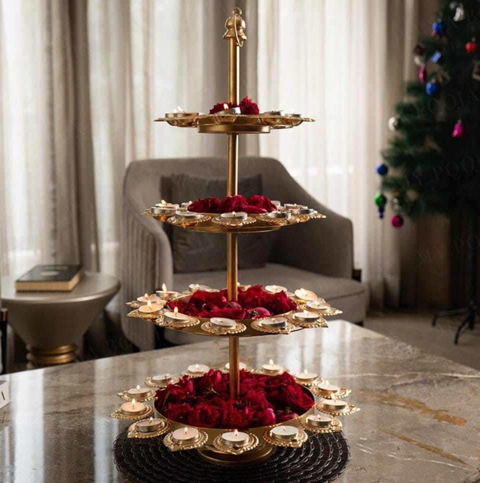 Plate Diya Urli Stand