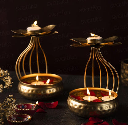 Metal Urli With Tealight Holders