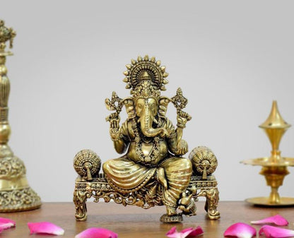 Brass Ganesha Idol