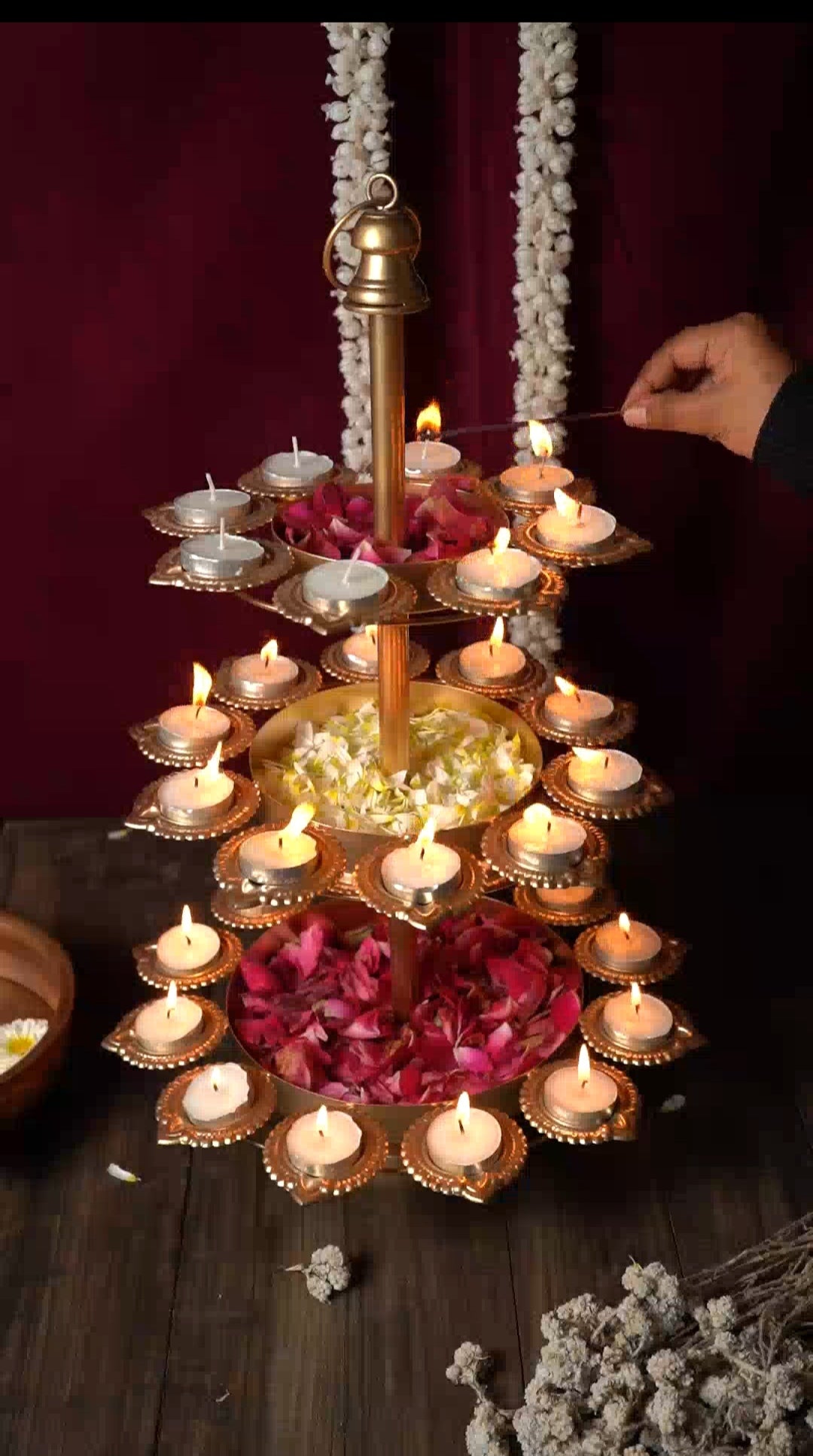 Plate Diya Urli Stand