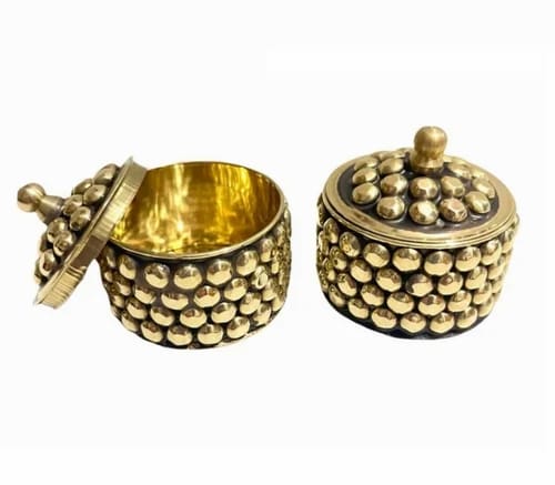 Elegant Brass Sindoor Dibbi