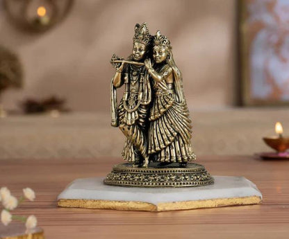 Brass Radha krishna Idol Standing pose