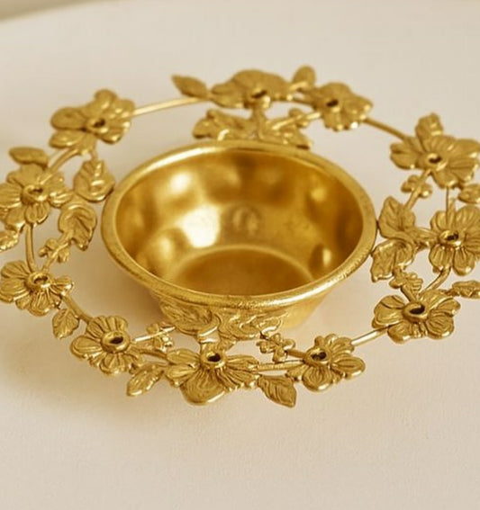 Mini Metal Designer Urli Diya 5 Inch