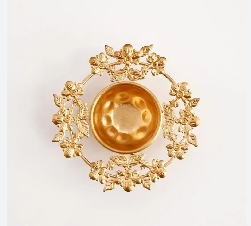 Mini Metal Designer Urli Diya 5 Inch