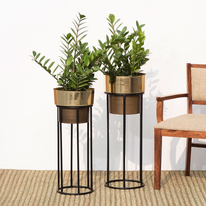 Metallic Dual Tone Planter Set Of 2