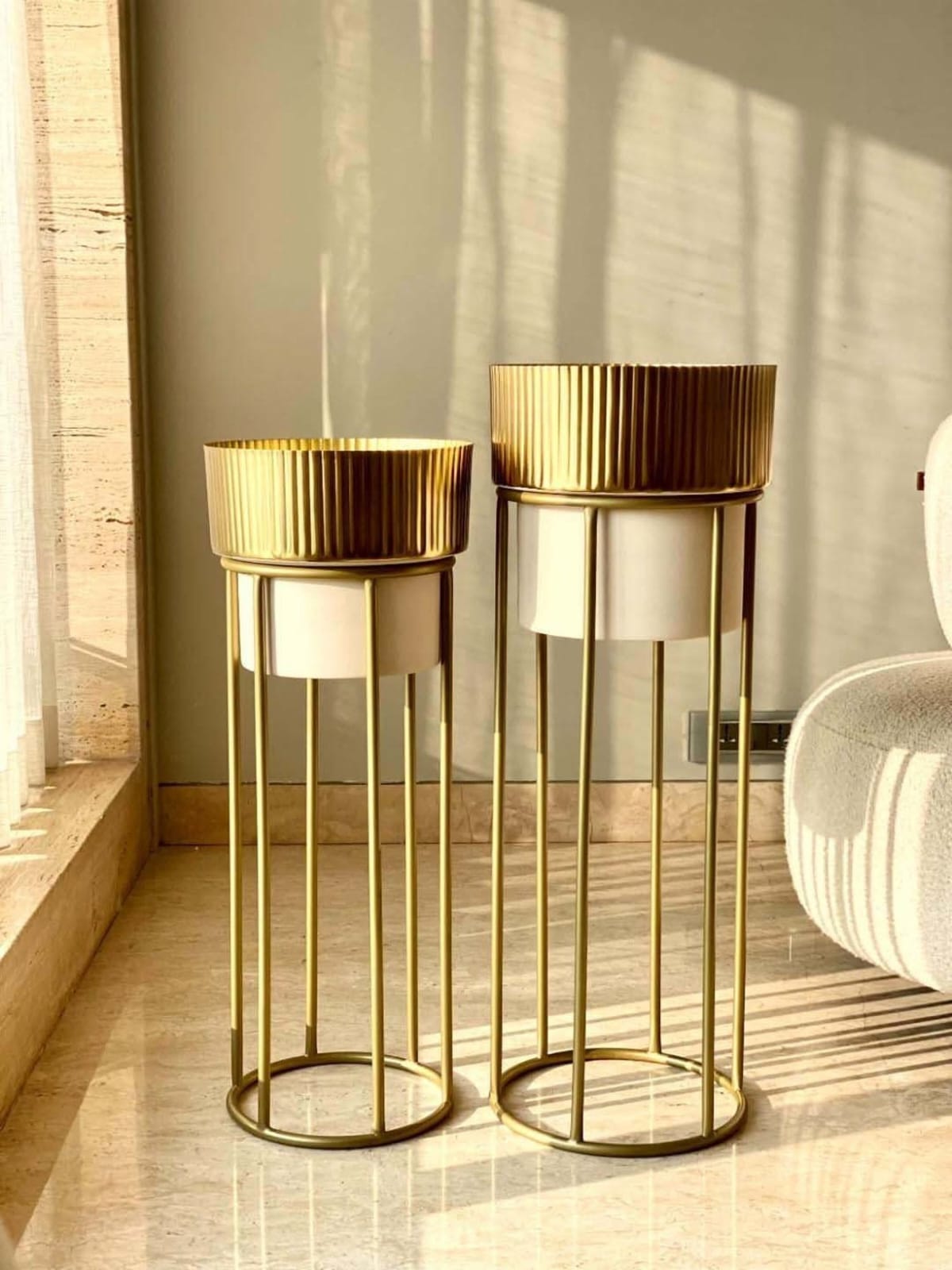 Metallic Dual Tone Planter Set Of 2