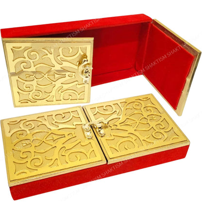 Cash Box With Clip/Money Box Envelop (pack Of 1 pc) Red Velvet Design