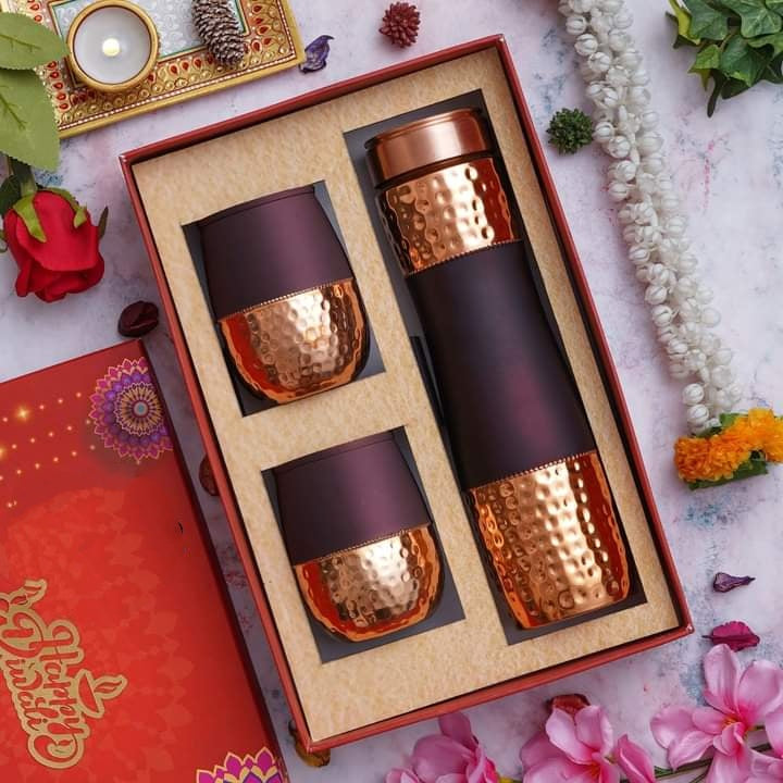 Pure Copper Bottle Set