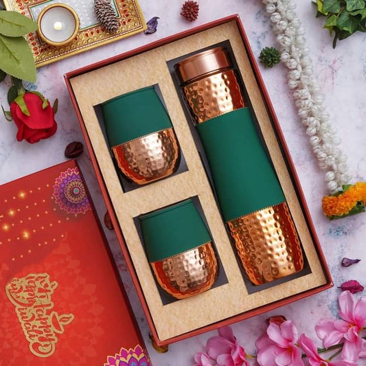 Pure Copper Bottle Set