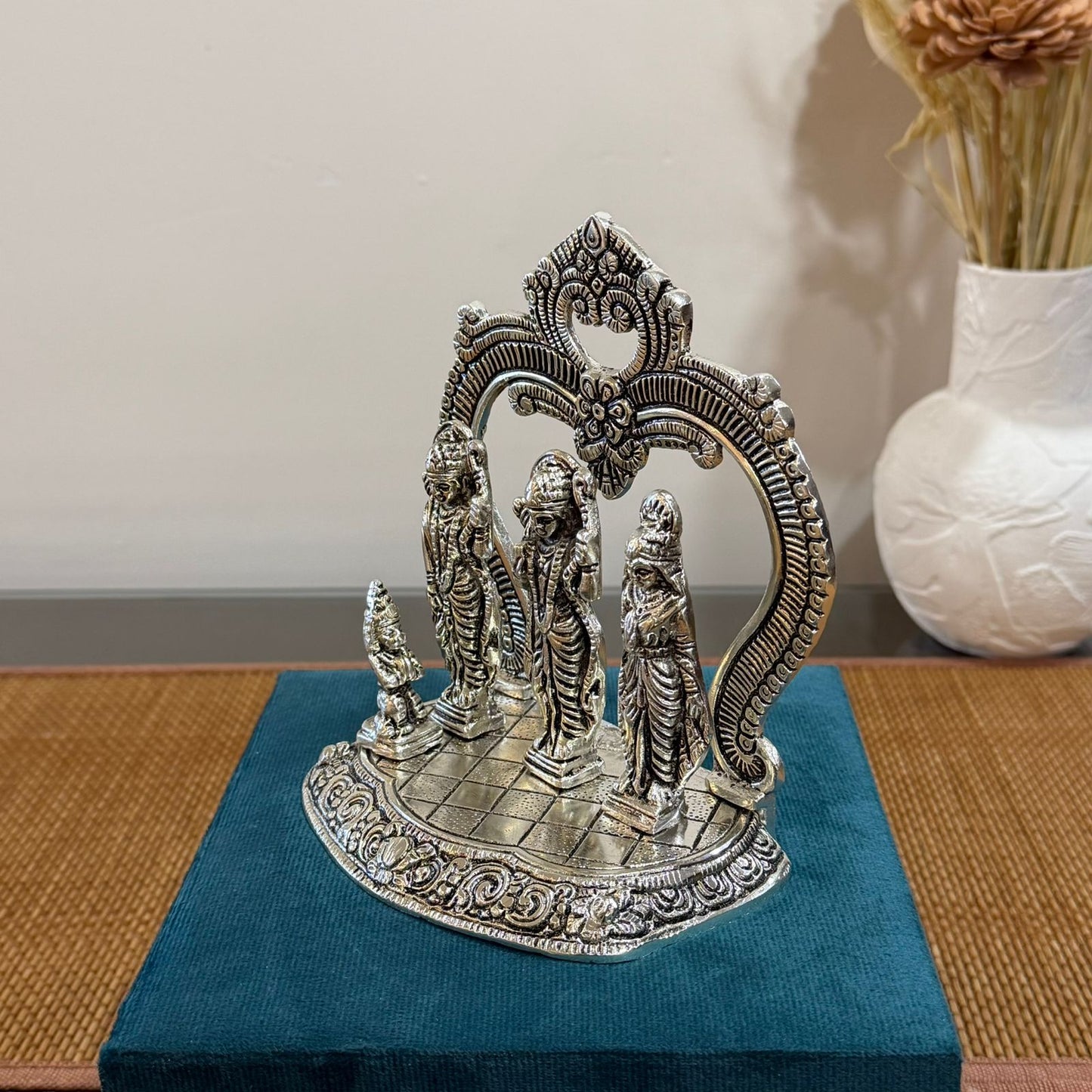 Exclusive Silver Plated Ram Darbar With premium Gift Box