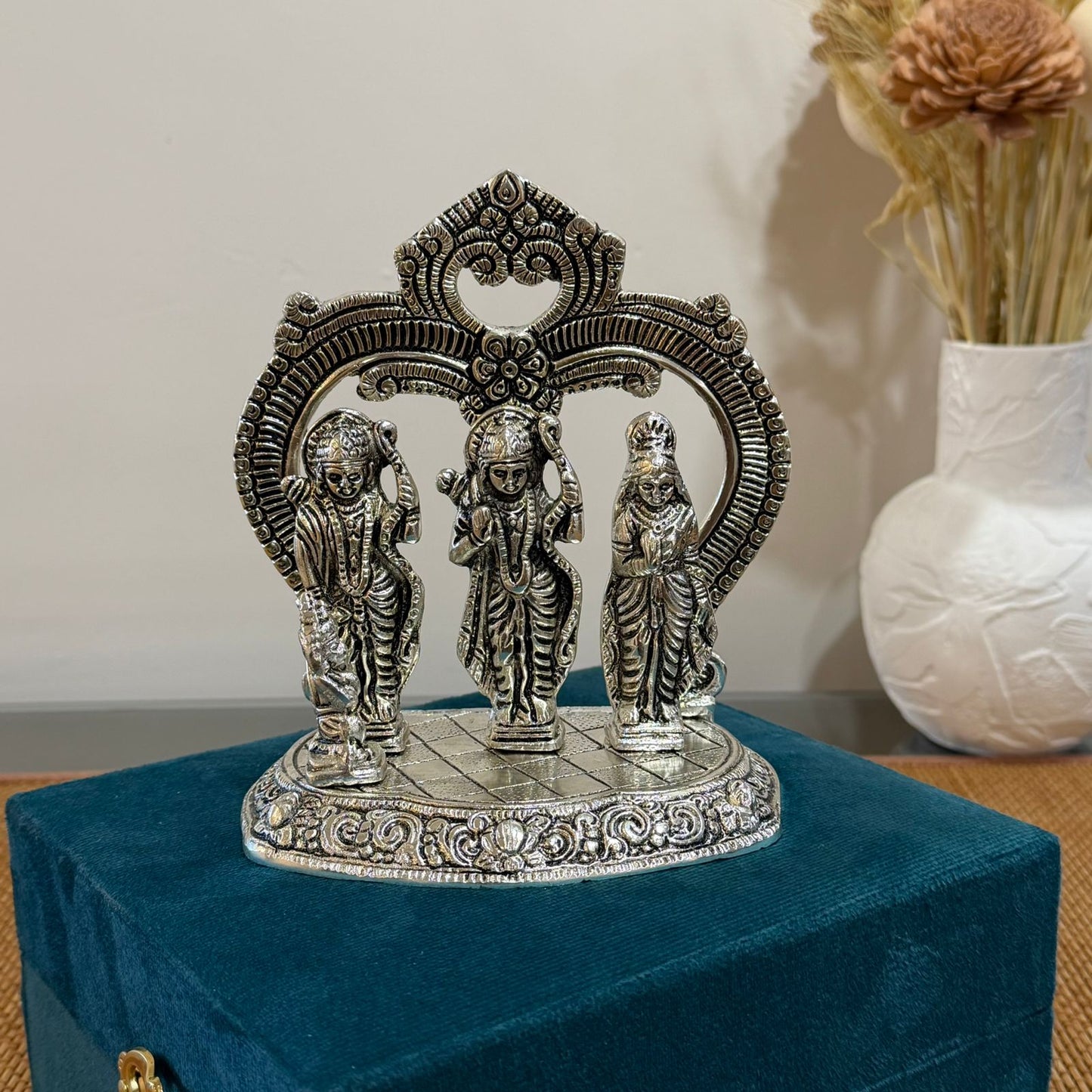 Exclusive Silver Plated Ram Darbar With premium Gift Box