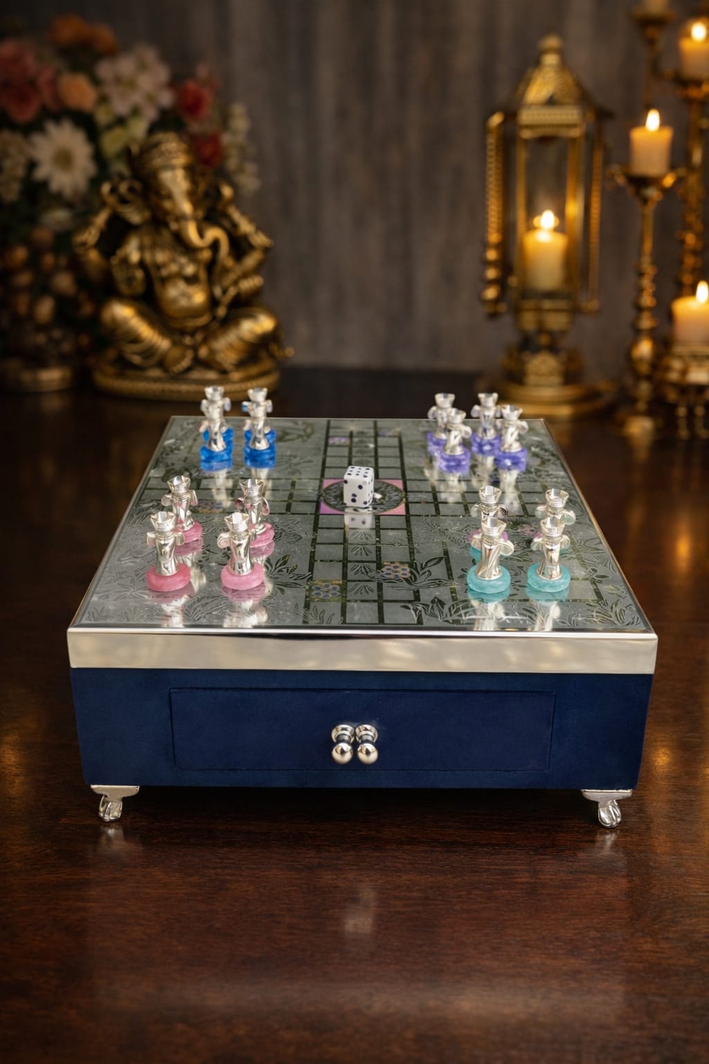Exclusive German Silver Ludo Set