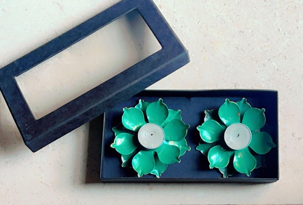 Lotus Colorful Diya Gift Box