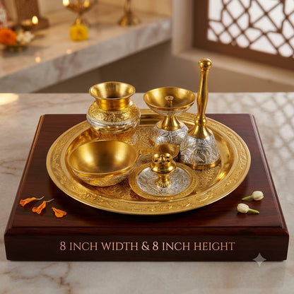 Premium Brass Pooja Thali Set