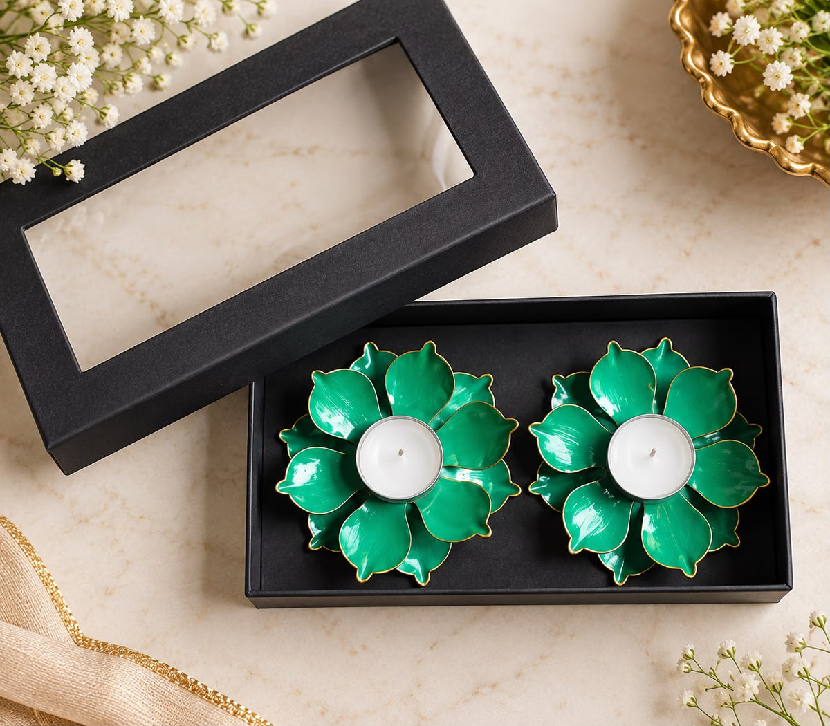Lotus Colorful Diya Gift Box