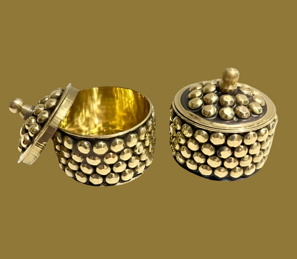 Elegant Brass Sindoor Dibbi